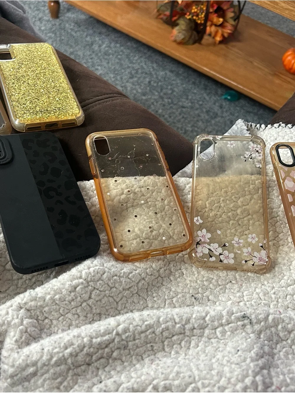Assorted Smartphone Protective Cases - Black, Peach, Gold, Clear iphone x